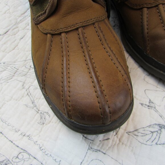 UGG Cecile Brown Waterproof Leather Ankle Duck Boots 1007999 Fur Felt Lined 5.5 - Picture 6 of 8